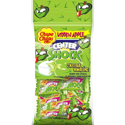 CHUPA CHUPS CENTER SHOCK SOUR APPLE - STRAWBERRY 36G 10 PIECES