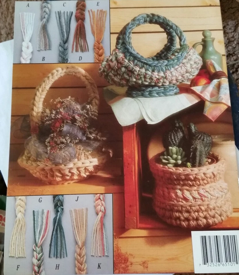 Annies Quick & Easy With A Q Hook Crochet Baskets Craft Booklet - Image 2 of 2
