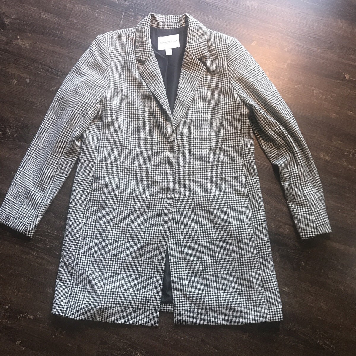 Carolina Belle Montreal B&W Houndstooth Blazer Jacket Coat Large Power  Tailoring