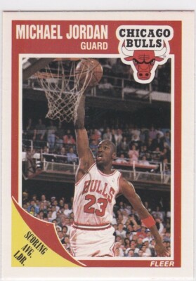 MICHAEL JORDAN 1989 Fleer SCORING AVG. LEADER Bulls VINTAGE