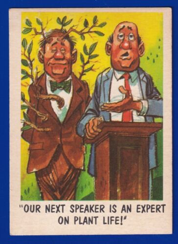 OUR NEXT SPEAKER 1959 TOPPS BUBBLE YOU'LL DIE LAUGHING #13 VG-EX+ NO CREASES - Picture 1 of 2