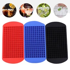 3 Pack Silicone Mini Ice Cube Trays 160 Crushed Ice Cube Molds Easy Release