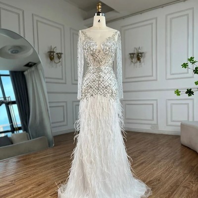 slim fit dress slacks Off-White One-Shoulder Long Prom Dress with Corset Off White / 10