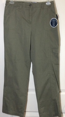 Karen Scott Tummy Control Cotton Pant Sz 10 Slimming Comfort Waist Olive NWT - Picture 9 of 9