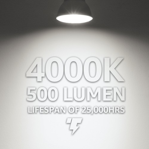 6-Pack 7W PAR16 LED Dimmable Bulb E26 Baset, 4000K Cool White - Picture 6 of 7