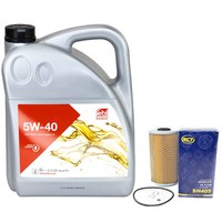 MotoröL Set 5W-40 5 Liter + ÖLfilter SH 405 FüR BMW 3Er 5Er 5Er Touring