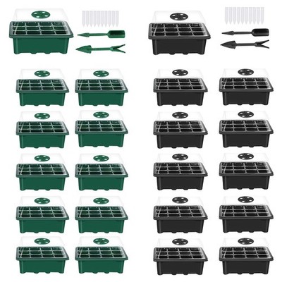 1-10 Pack Seed Starter Trays 12-120-Cell Germination Reusable Humidity Domes