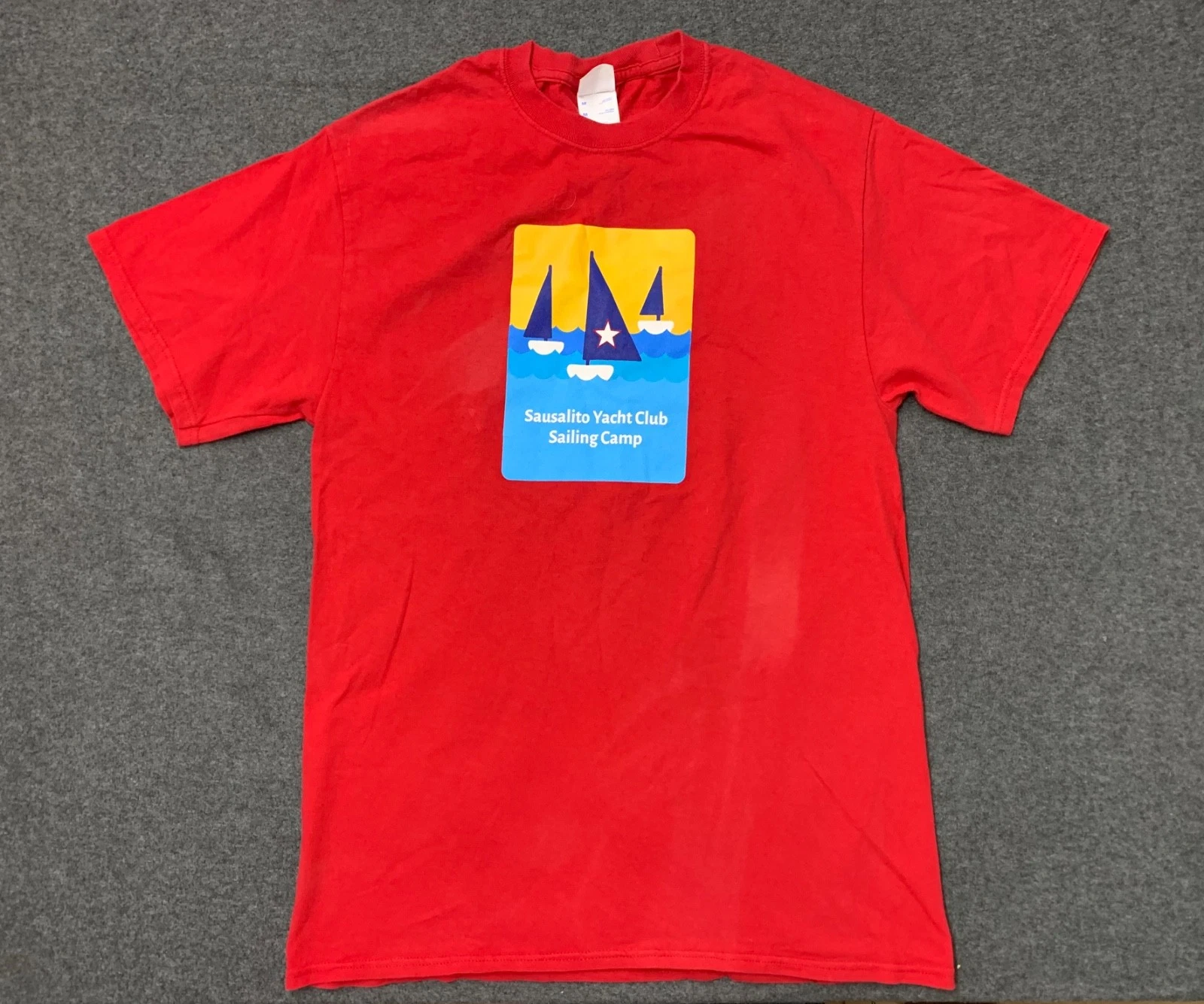 Sausalito Yacht Club Sailing Camp T-Shirt - Red, New, Port & Company/Rare/Size M