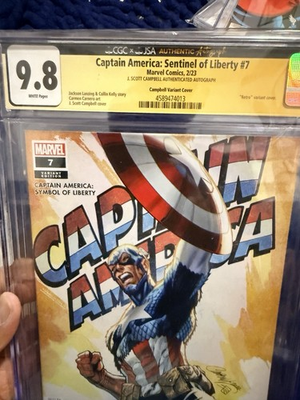 #ad #ad Captain America: Sentinel of Liberty #7 CGC 9.8 Signed J Scott Campbell 🔥 🔥 $125.00