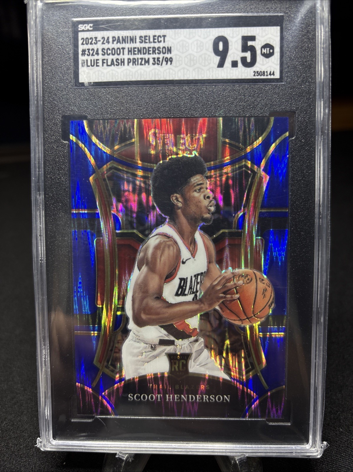 2023-24 Panini Select - Mezzanine Level Scoot Henderson #324 Blue Flash Prizm 99