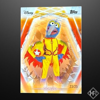 2026 Topps Disney Neon Gonzo Orange Diamond Refractor /25 Muppets