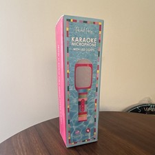 Packed Party Karaoke Microphone LED Lights Bluetooth USB-C Cordless Pink