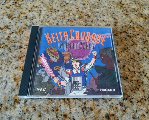 Keith Courage in Alpha Zones Turbo Grafx 16 Turbo Graphics TG16 Complete in Case