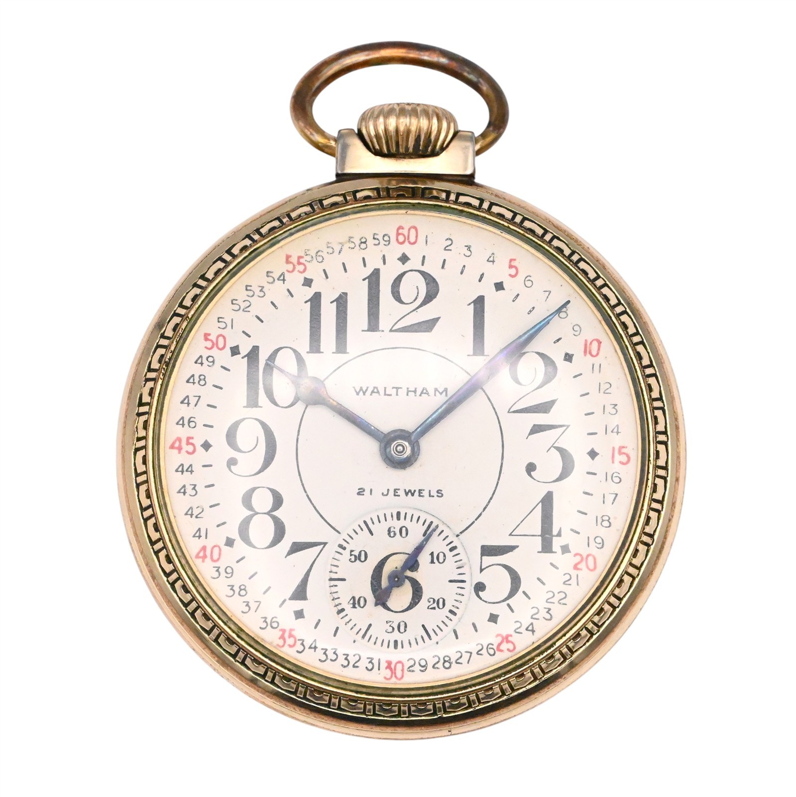 ROLLED GRADE WALTHAM MONTGOMERY GOLD VINTAGE DAIL POCKETWATCH PLATE RAILROAD - vintagewatches.pk