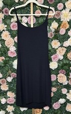 SKIMS Soft Lounge Rib Mini Slip Dress in Onyx