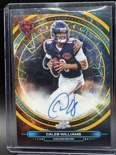 2025 Topps Chrome Caleb Williams Chrome Autographs (RAW)