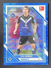 Luka Vuskovic 2025-26 Topps Chrome Bundesliga Blue Wave Base RC /150 #35