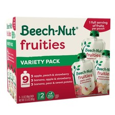 Stage 2 Baby Food Variety Pack 9 Pouches 3.5 oz Each Fruit Puree