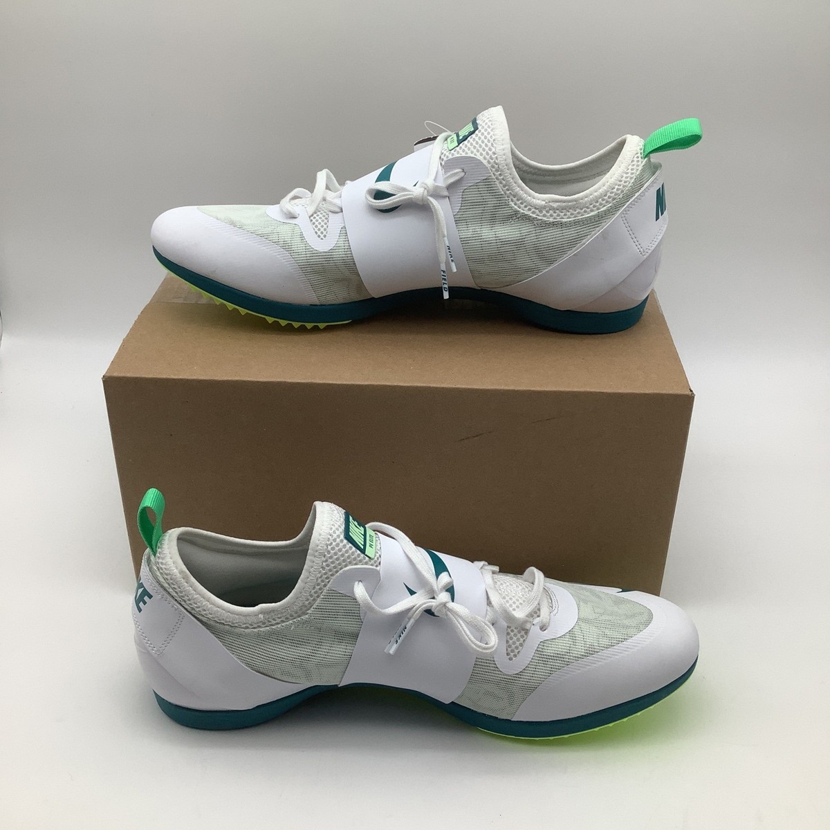 Nike Pole Vault Elite Track Spikes White Spruce FZ9649-100 Men US