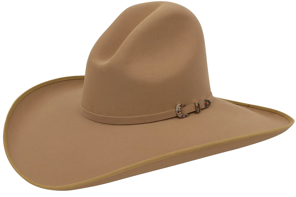 Chapeau Cowboy Vintage Reed Hill – Fourrure Mélangée, Taille 6 3/4, Western