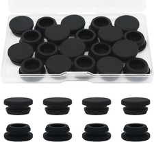 20PCS 1/2" Rubber Hole Plug Black Silicone Plugs for round Holes Filler Door
