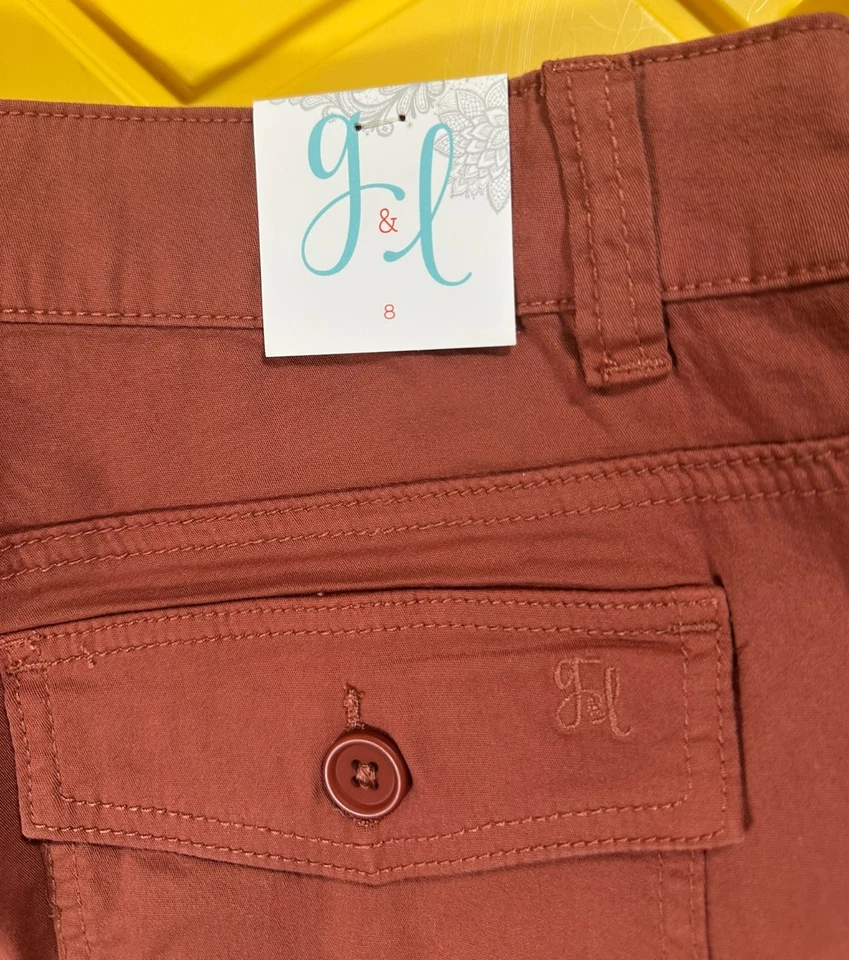 🔥Grace And Lace Twill Linen Shorts Mauve Size 8 - NWT🔥 - Image 4 of 4