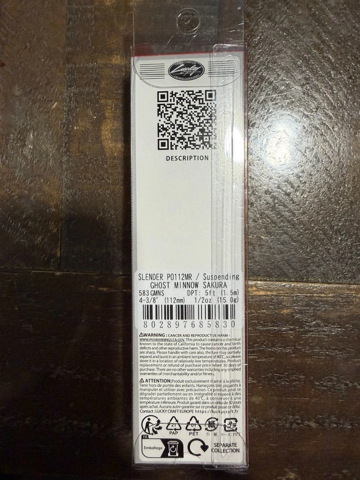 Lucky Craft приманки тонкий указатель 112MR подвеска - призрак гольяна сакуры - Изображение 2 из 2