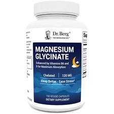 Dr. Berg Magnesium Glycinate 150ct   4-in-1 Chelated for Muscle, Nerve, Sleep 