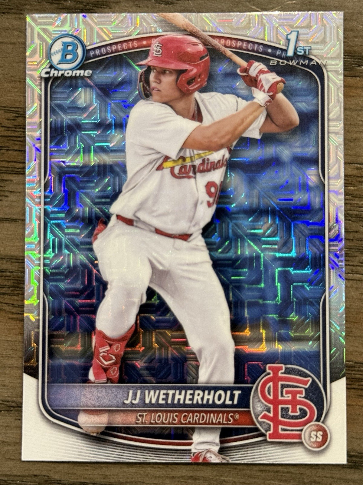 2025 MLB Bowman Chrome Mojo JJ Wetherholt Bowman 1st Cardinals