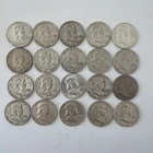 Franklin Half Dollars pre- 1964 90% Silver Coins ~ Lot of 20 Coins