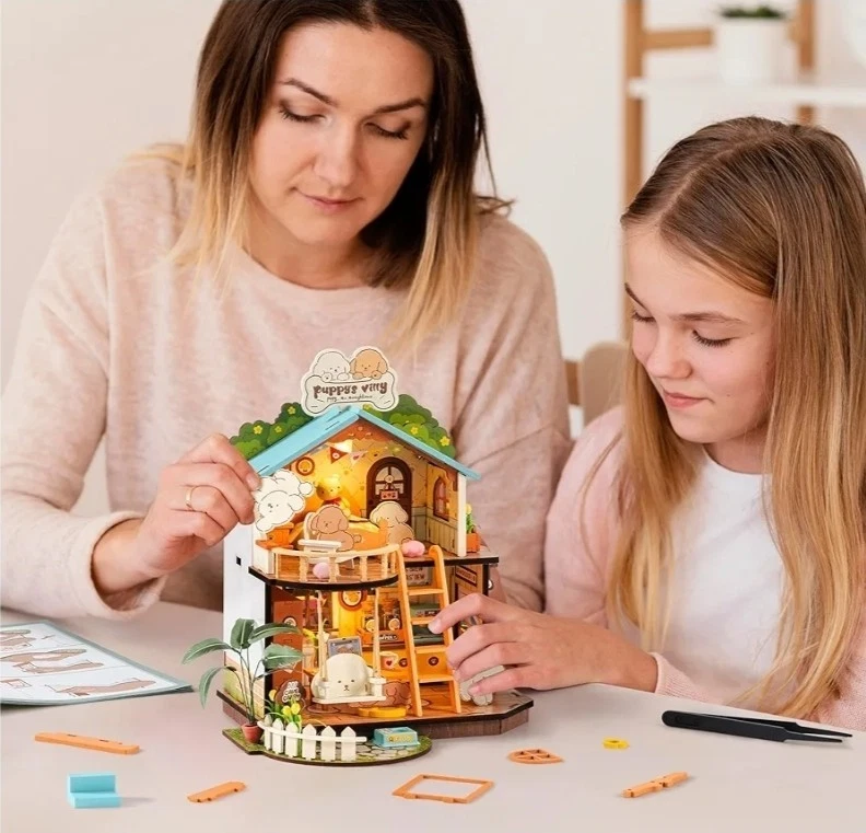 Rolife- Kit  casa Per Le Bambole (Villa Accogliente Per Cuccioli) Puzzle 3d - Immagine 2 di 4