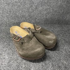 BIRKENSTOCK Boston Soft Footbed Suede Clog Shoes Unisex Size M4/W6