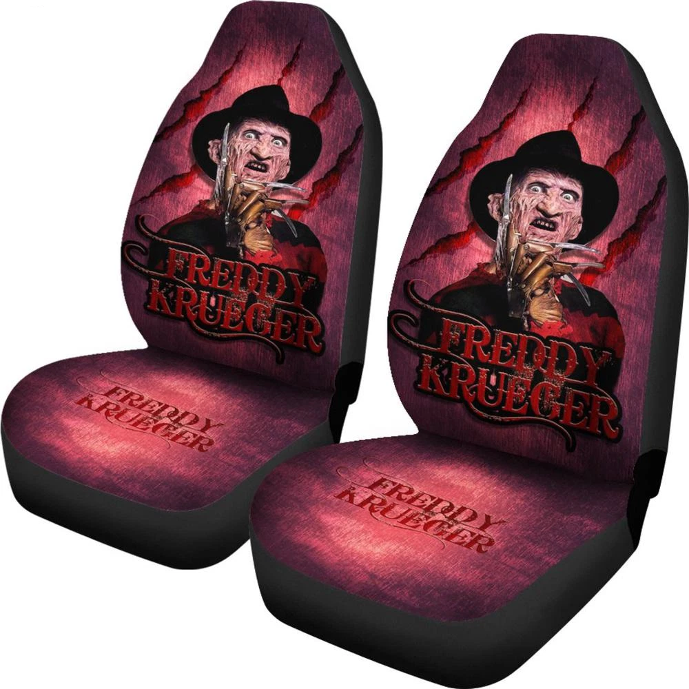 Freddy Krueger Horror Movie Theme Car Seat Covers (set of 2)