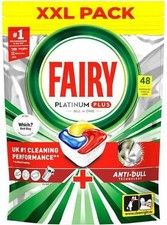 Image of 48 Fairy Platinum Plus All In One Dishwasher Tablets XXL Pack