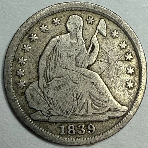1839 Seated Liberty Half Dime Exact Coin Imaged #SL259