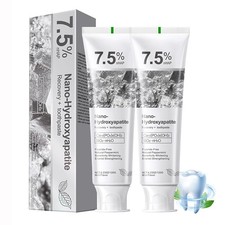 2-Pack 7.5 Hydroxyapatite Toothpaste, Fluoride-Free for Sensitive Teeth