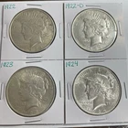 1922 1922-D 1923 1924 Peace Dollar Lot of 4
