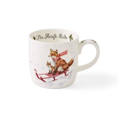 ROYAL WORCESTER  Wrendale Designs Tasse / Mug ''Sleigh Ride'' - MMTJ5629