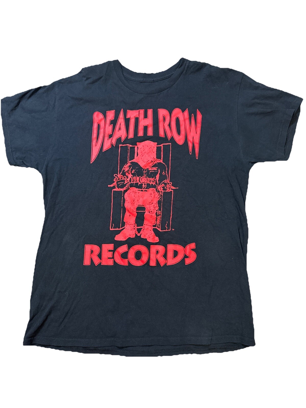 FILA T shirt grafica Death Row Records uomo grande nera logo rosso manica corta musica