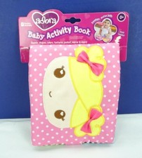 Adora Baby Activity Book Machine Washable Cloth New TF