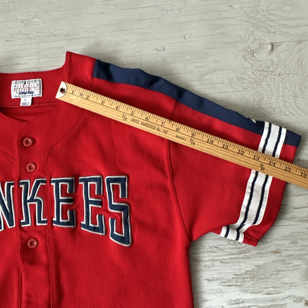 Vintage 90s MLB Starter New York Yankees Red Button Down Jersey