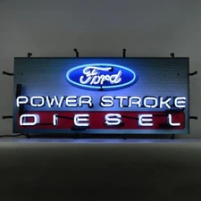 Neonetics 5POWER Ford Power Stroke Diesel Car OLP 33"x14" Neon Sign Backing