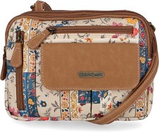 MultiSac Zippy Triple Compartment Crossbody Bag Pretty Patch/Hazelnut