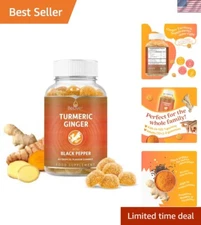 500 mg Turmeric & Ginger Gummies for Immune Support - Delicious Tropical Flavor