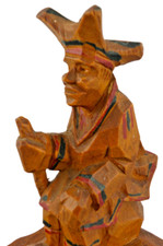 Signed Wooden Figurine Bottle Opener VTG Hand-carved Hand-Painted Made In Norway