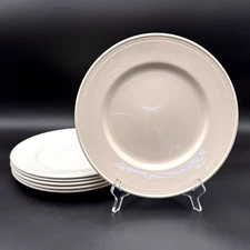 Royal Stafford MANHATTAN SET/6 Beaded Edge 11” Fine Earthenware Dinner Plates
