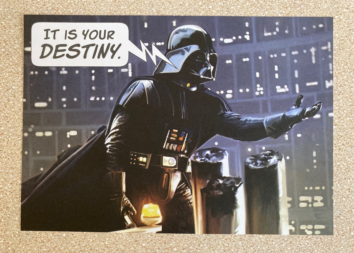 Star Wars Collectible Post Card Darth Vader It is Your Destiny The