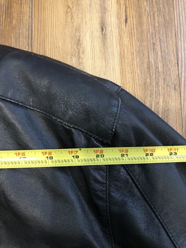Vintage Charles Klein DISTRESS Leather Bomber Jacket Black Men’s Size Large READ - Picture 22 of 24