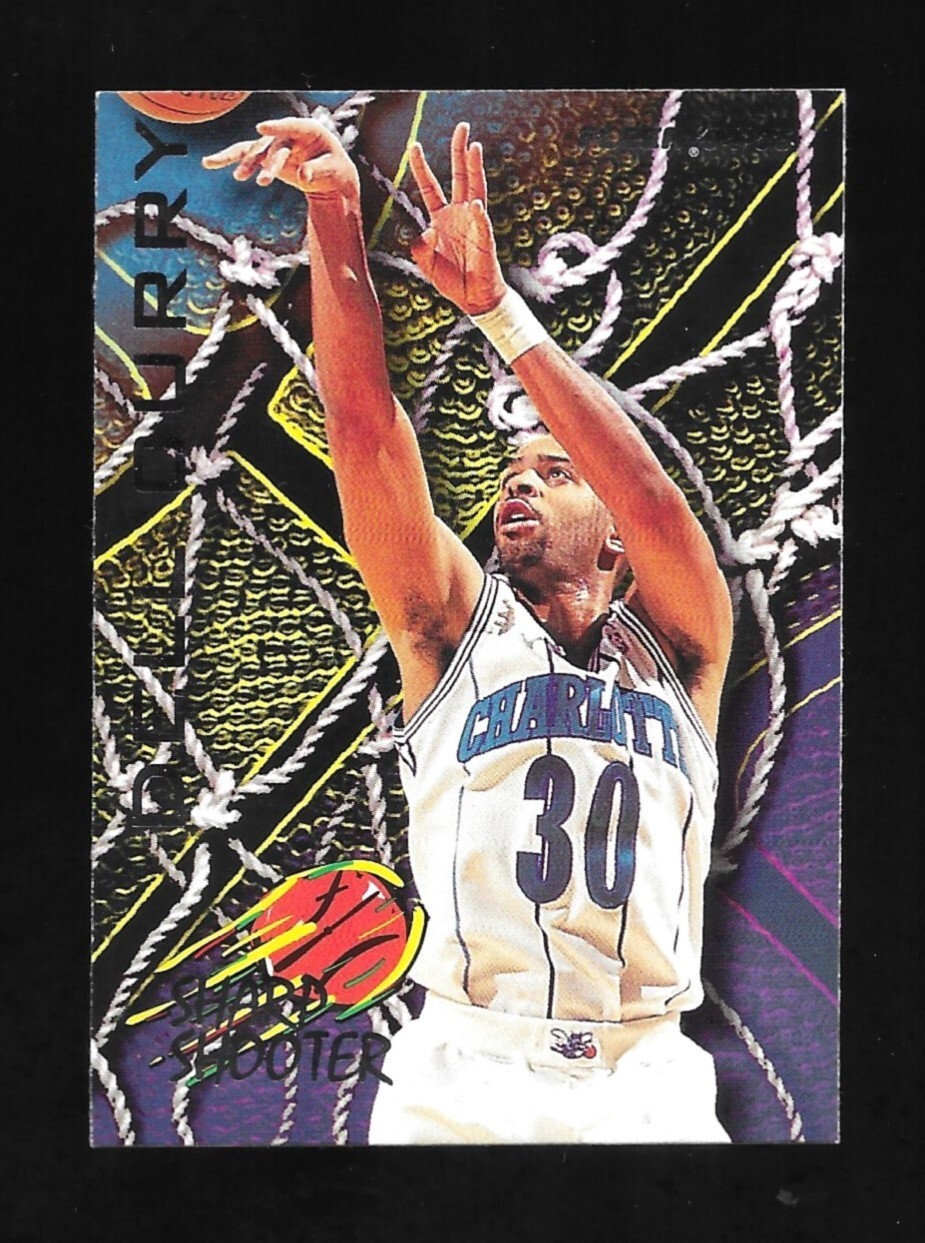 1994-95 Fleer Sharpshooters Dell Curry #1 Charlotte Hornets 