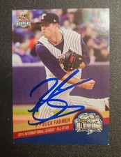 Buck Farmer Signed 2015 International League All Star Card Detroit Tigers